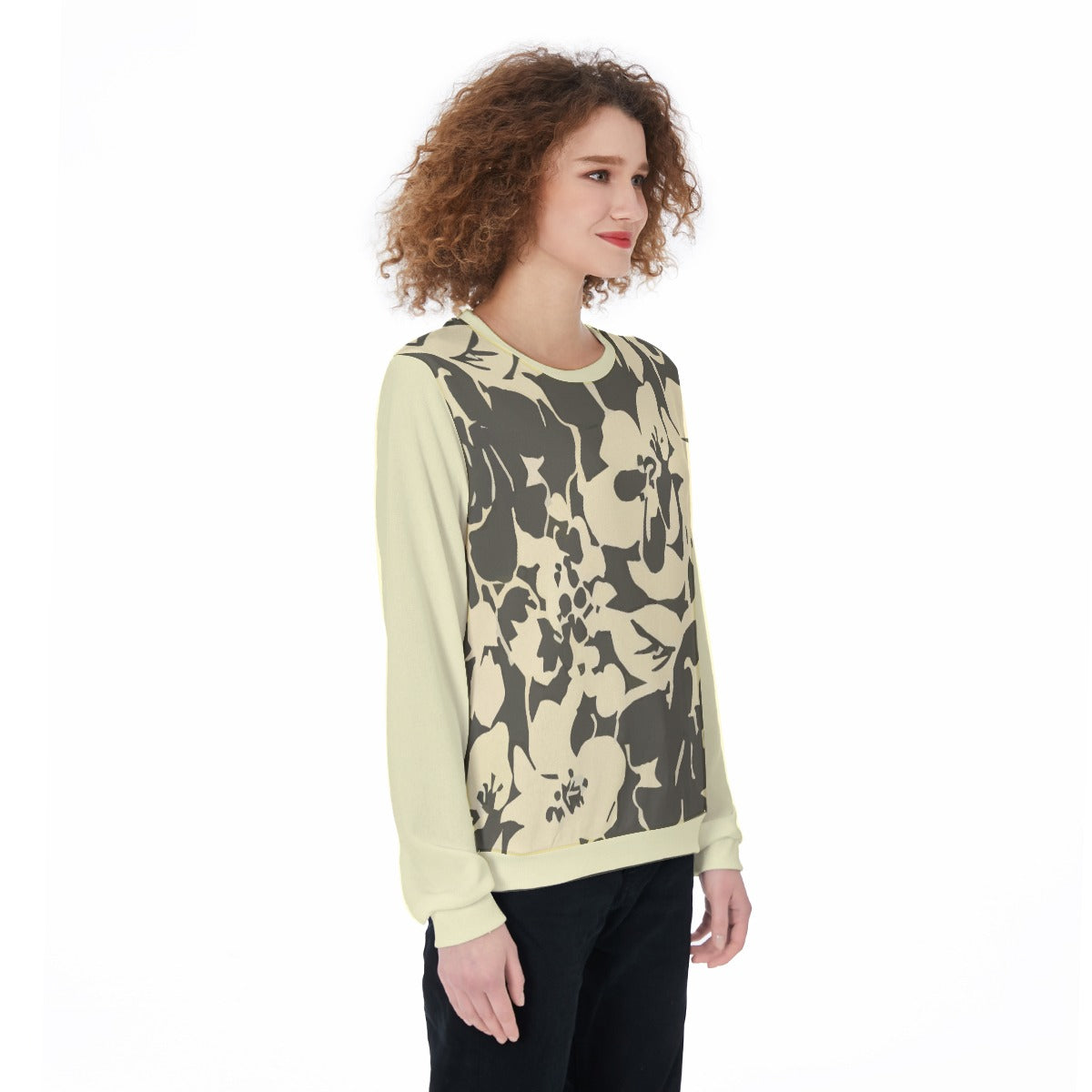 64 Couture Haute Women's Beige Floral Sweater
