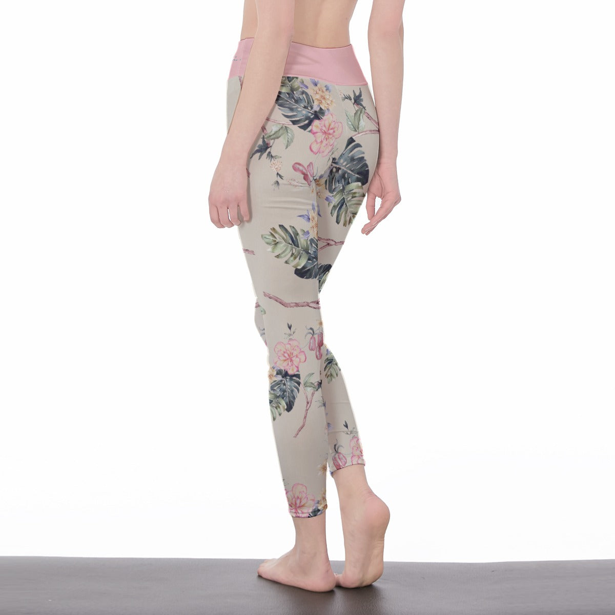 35 Couture Haute Women's Multicolor Floral High Waist Leggings | Side Stitch Closure