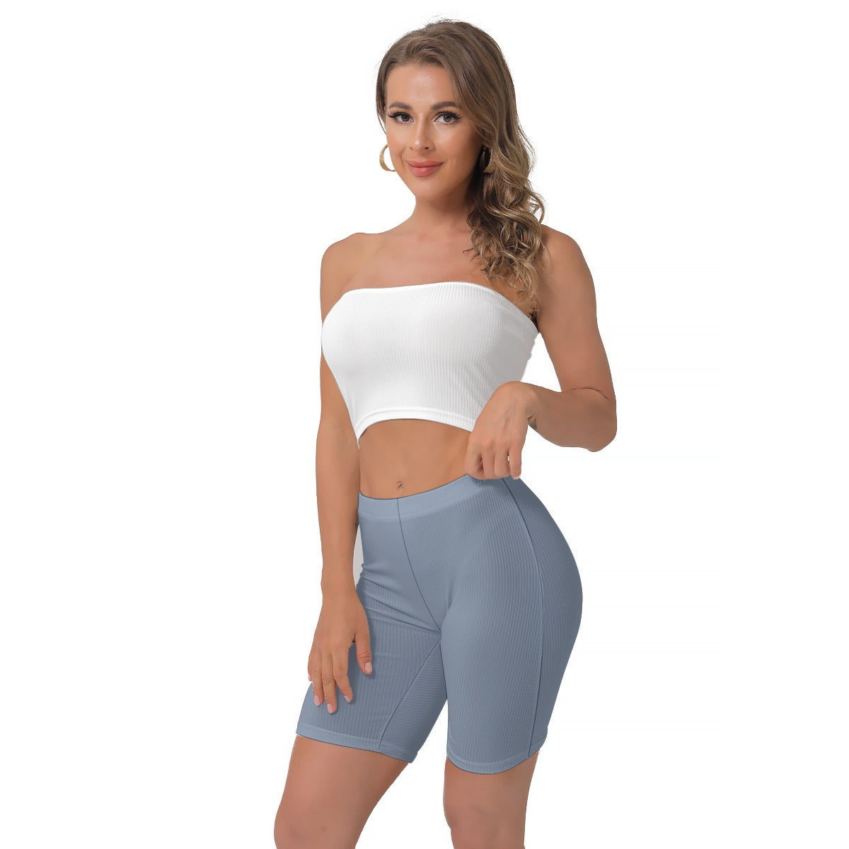 111 Couture Haute Women's Blue Leggings Shorts