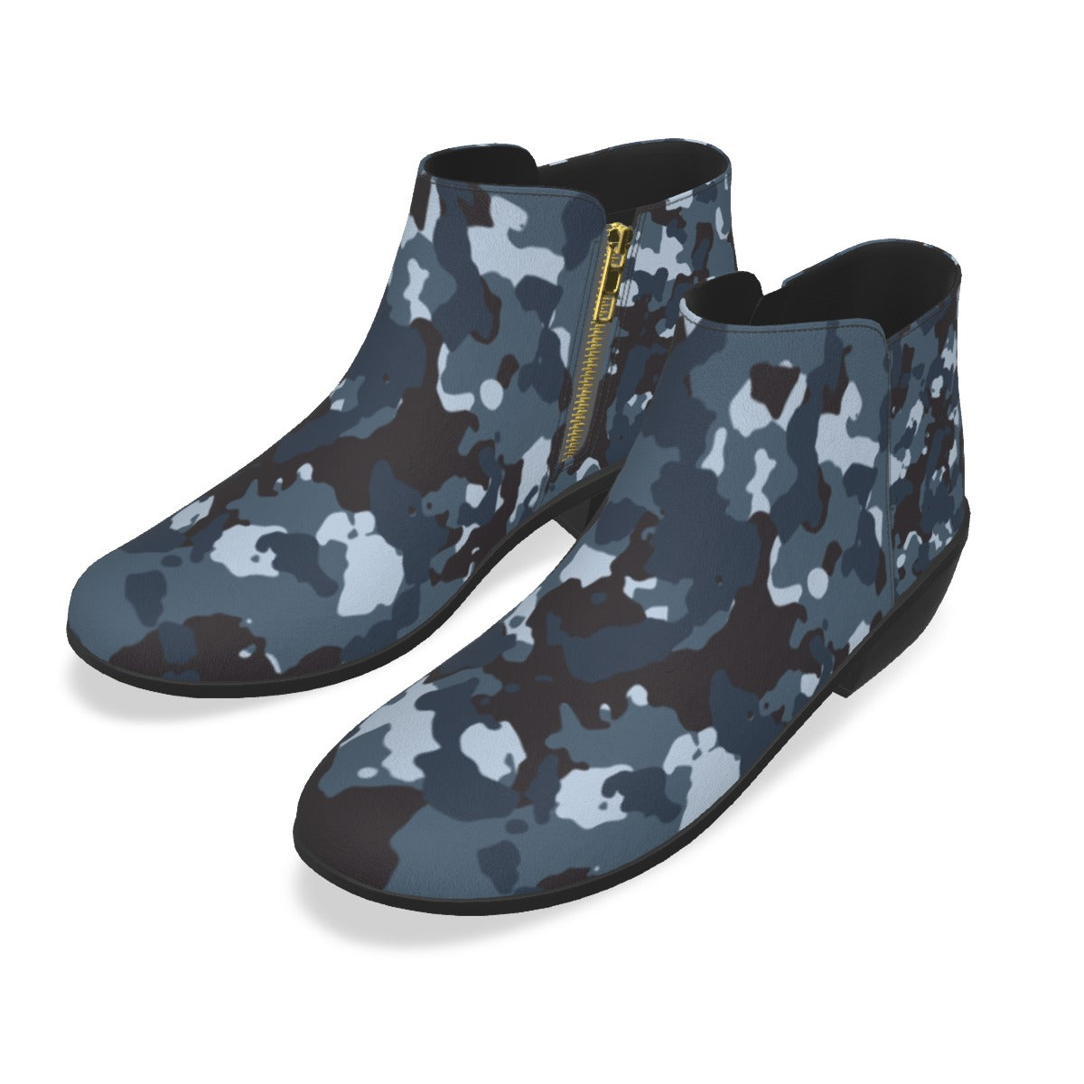 60 Couture Haute Women's Blue Camouflage Fashion Boots