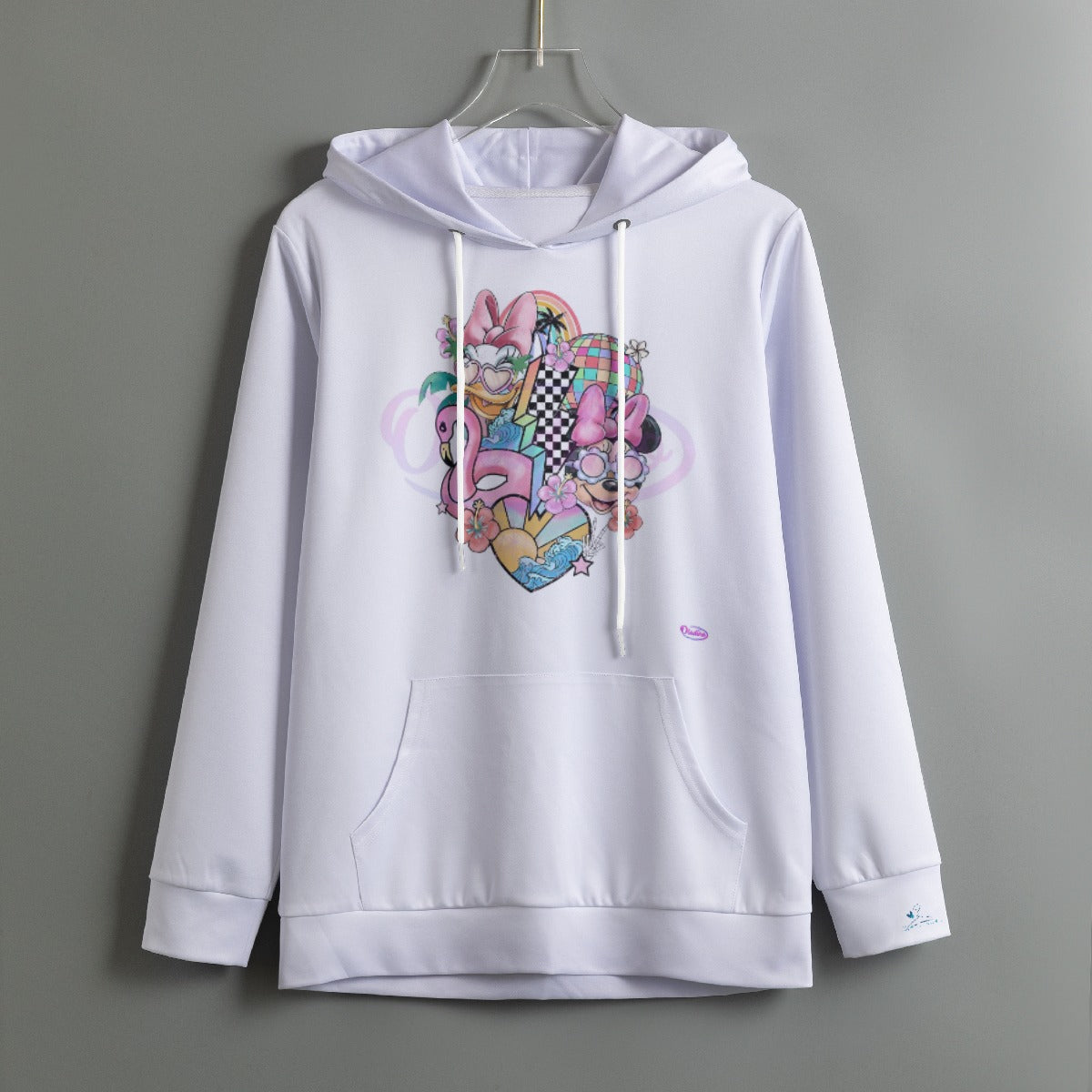 11 Couture Haute Women's Minnie Mouse & Daisy Duck Pullover Hoodie With Drawstring