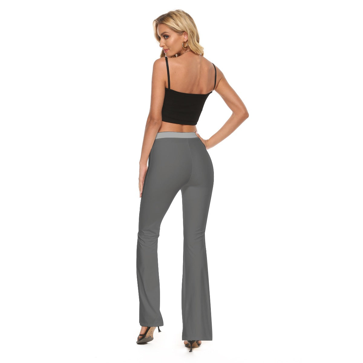 39 Couture Haute Women's Grey Skinny Flare Pants