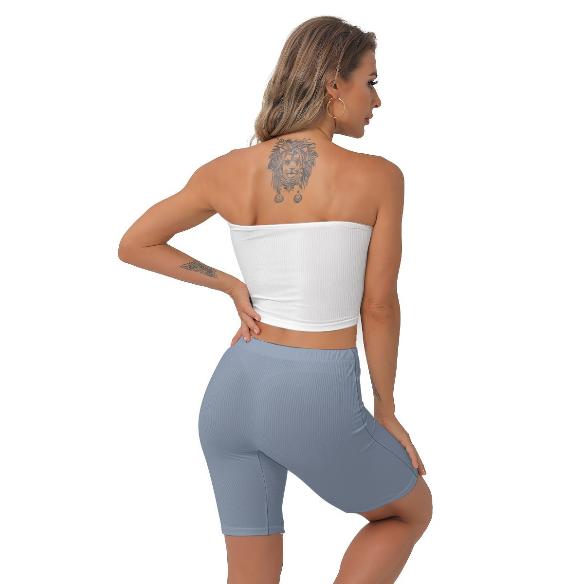 111 Couture Haute Women's Blue Leggings Shorts