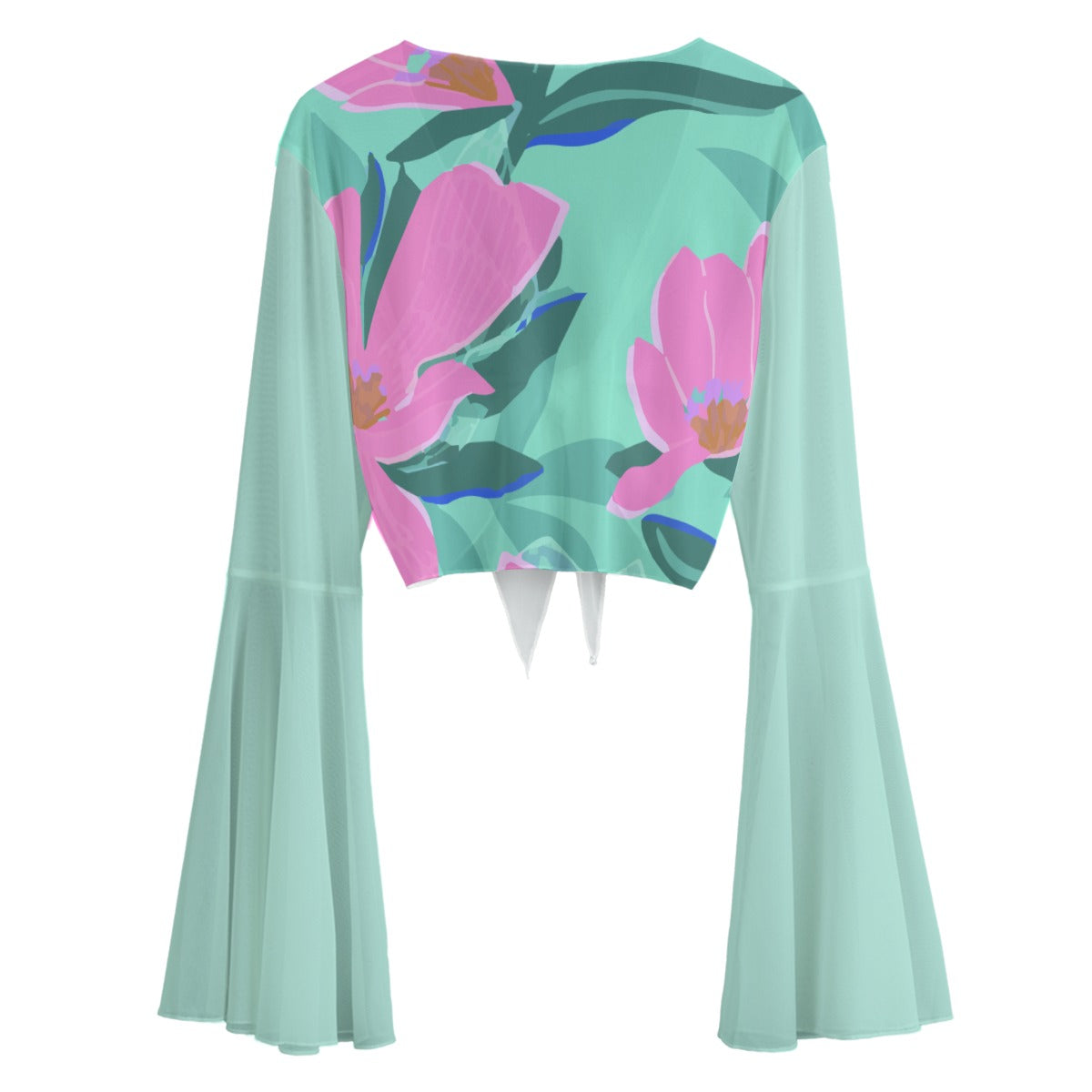 72 Couture Haute Women's Turquoise Floral Blouse