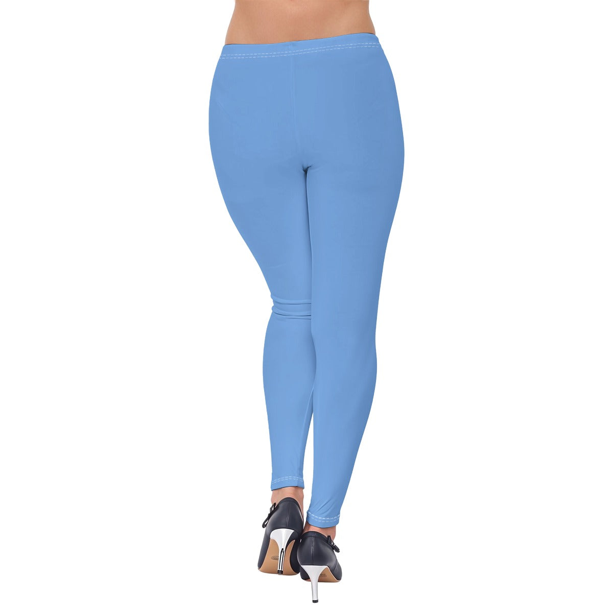 115 Couture Haute Branded Women's Turquoise High-Stretch Cotton Leggings