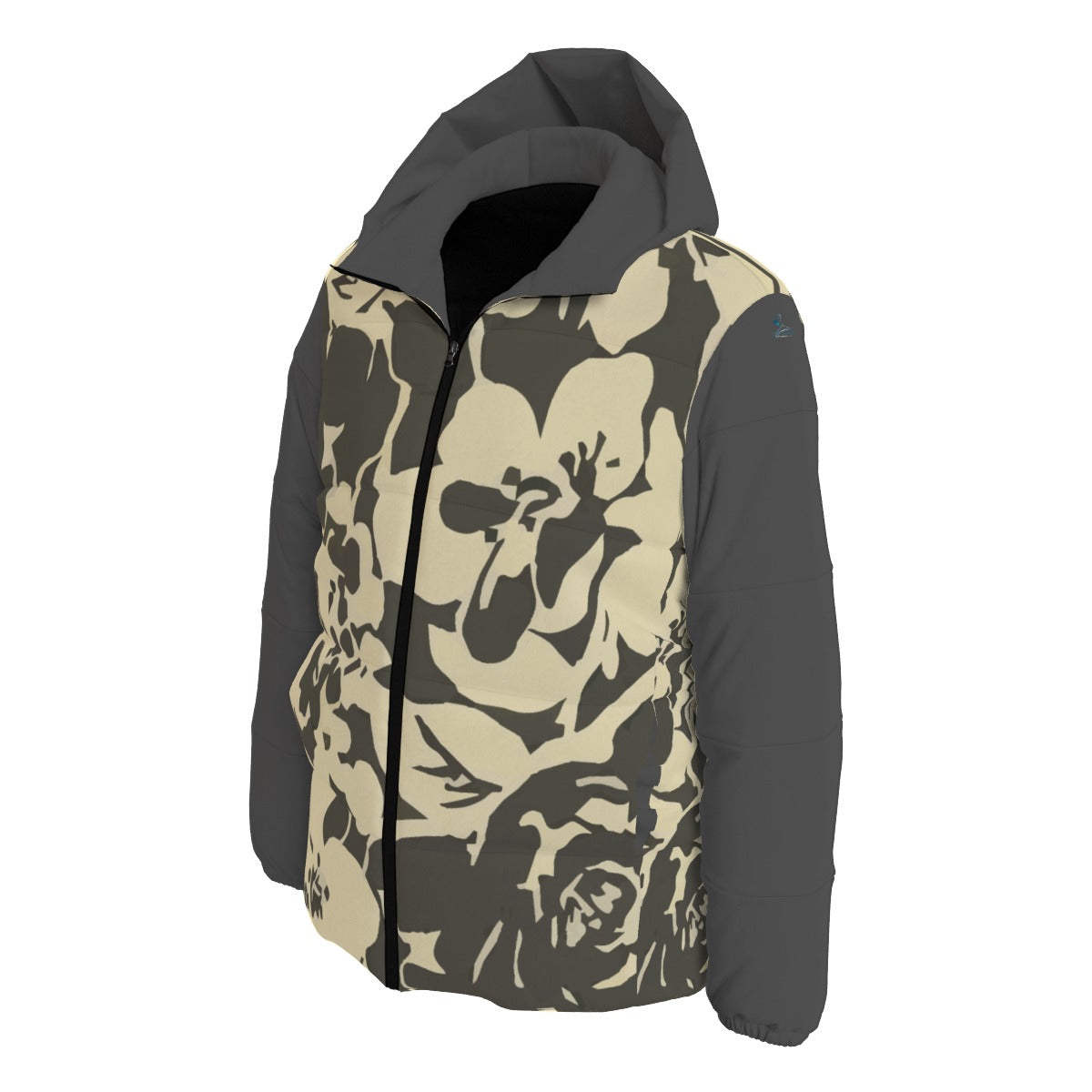 62 Couture Haute Unisex Beige Floral Down Jacket