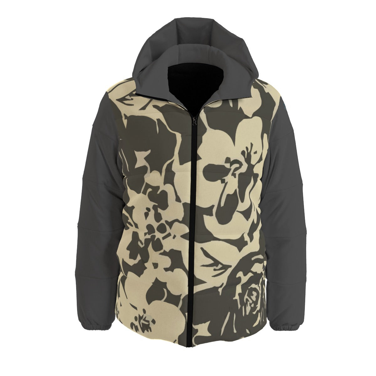 62 Couture Haute Unisex Beige Floral Down Jacket