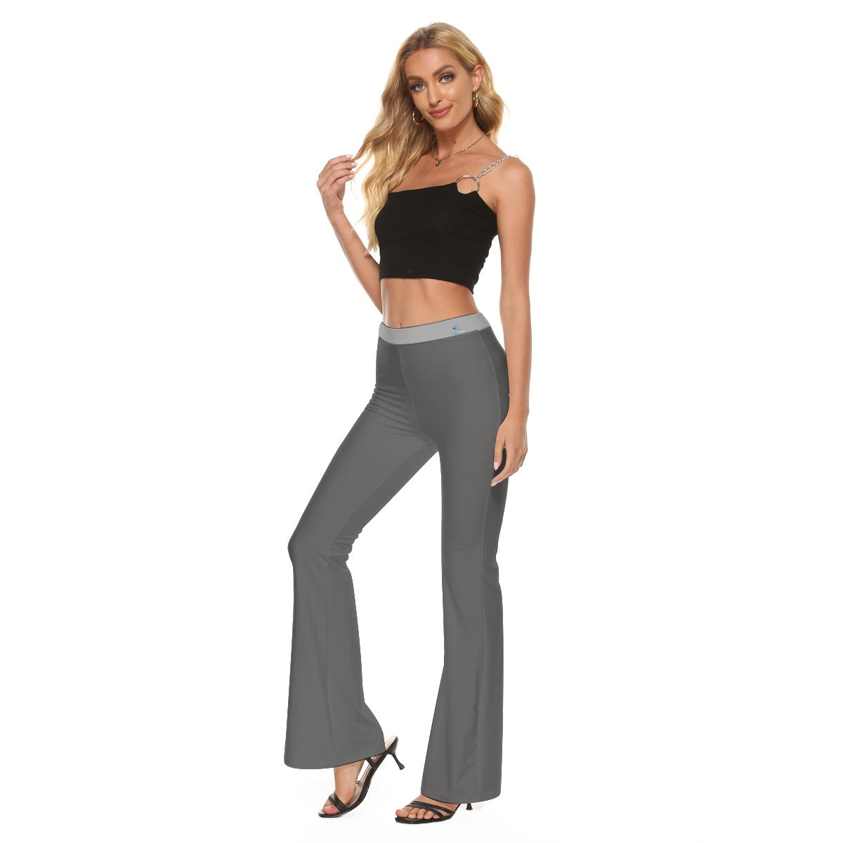 39 Couture Haute Women's Grey Skinny Flare Pants