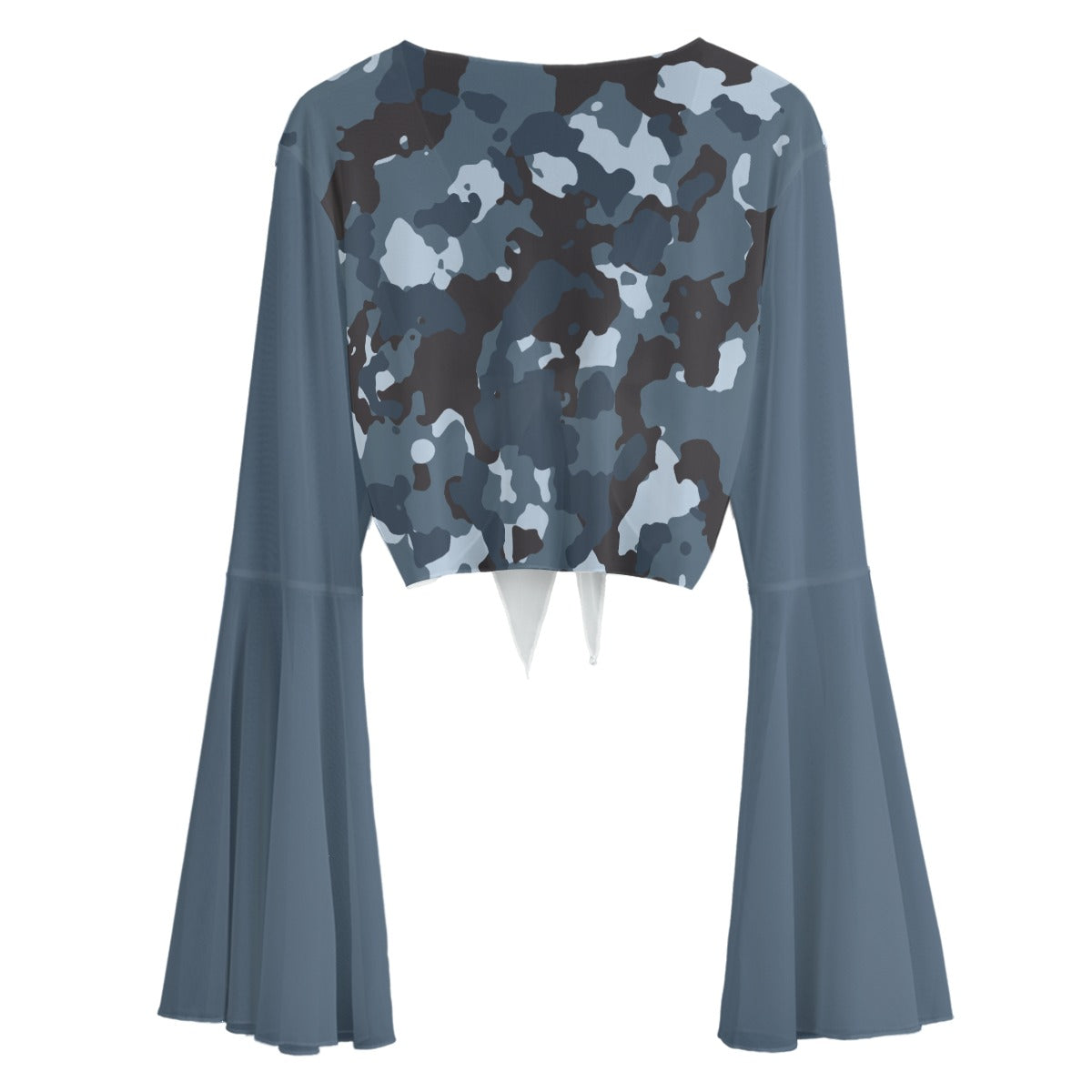 26 Couture Haute Women's Blue Camouflage Blouse