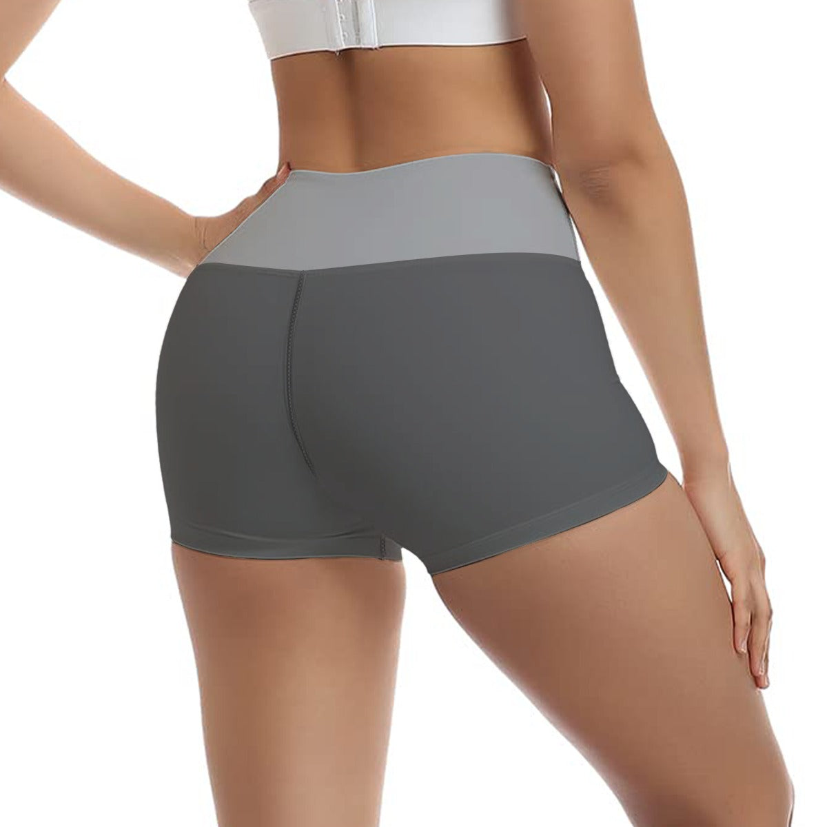 38 Couture Haute Women's Heather Grey Ultra-Short Yoga Shorts