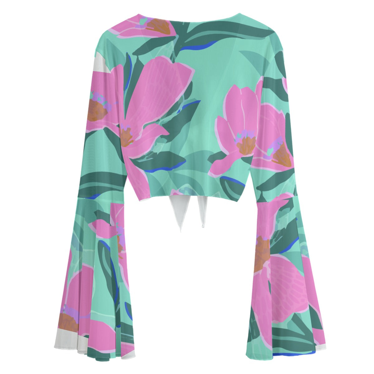 74 Couture Haute Women's Turquoise Floral Blouse