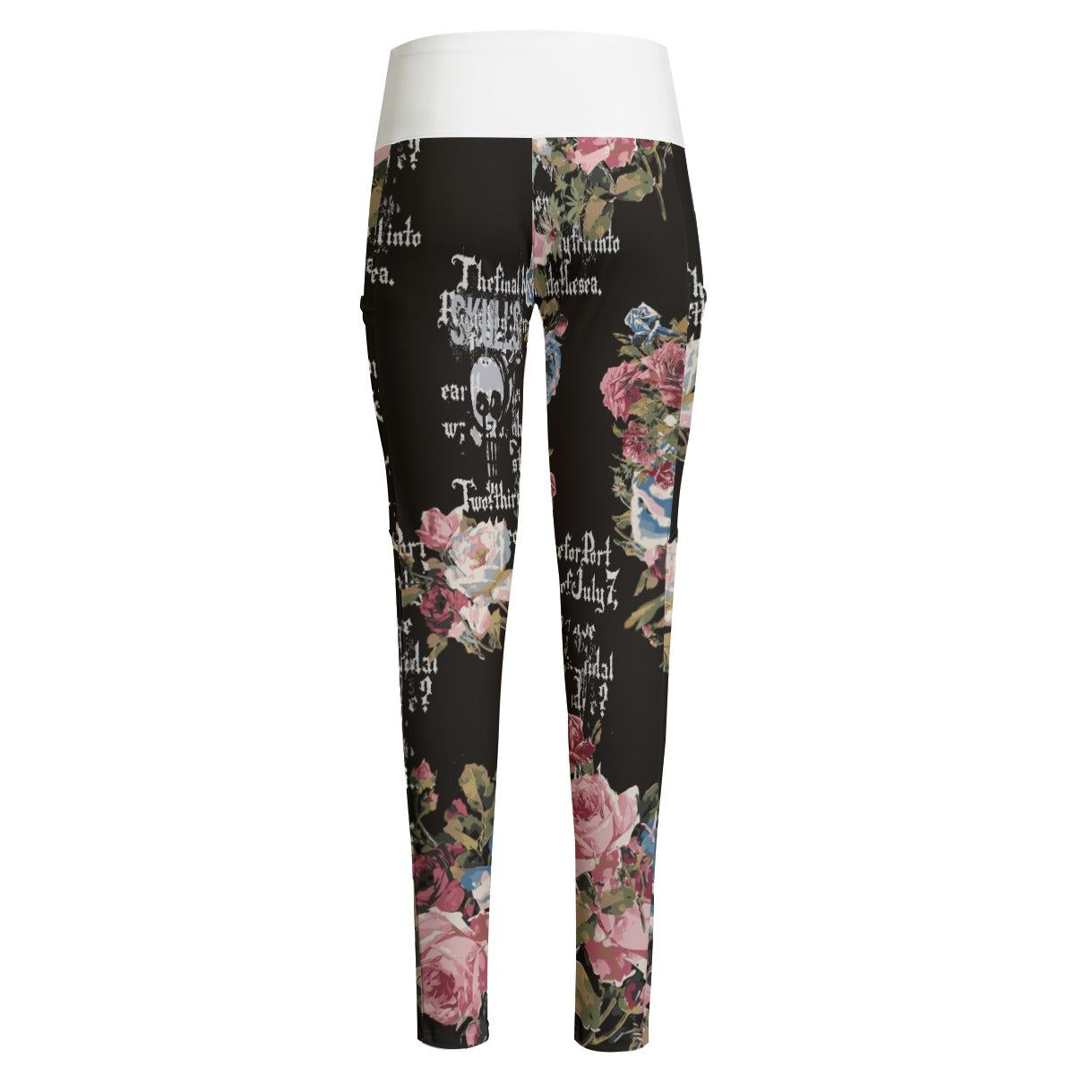 93 Couture Haute Women's Floral High Waist Leggings with Side Pocket