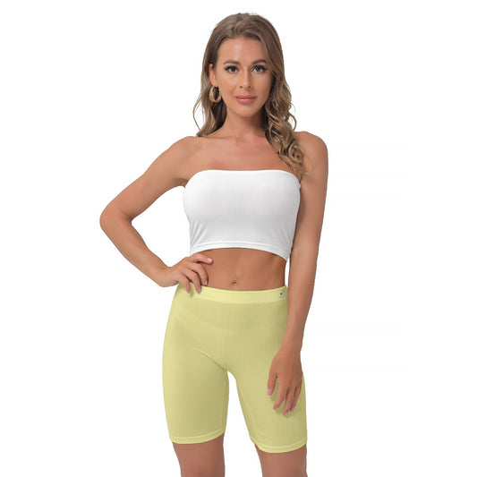 113 Couture Haute Women's Yellow Legging Shorts