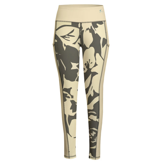 103 Couture Haute Functional Women's Floral Yoga Leggings With Side Pockets|210GSM