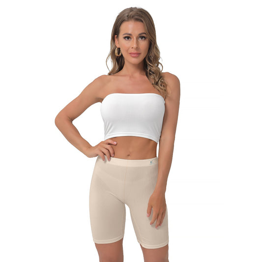 88 Couture Haute Women's Beige Leggings Shorts