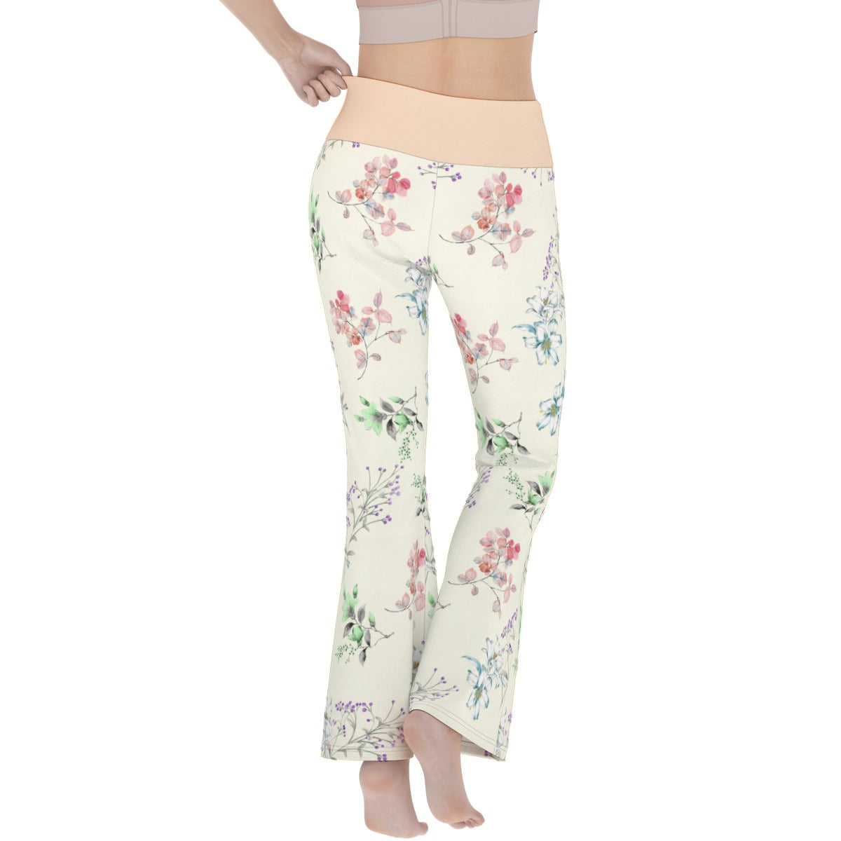 70 Couture Haute Women's Floral Flare Yoga Pants