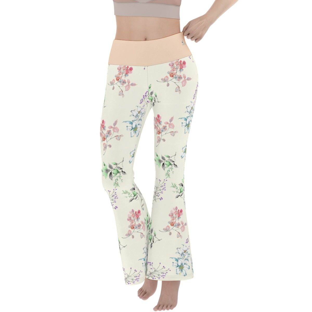 70 Couture Haute Women's Floral Flare Yoga Pants