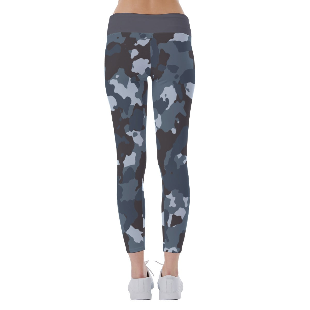 61 Couture Haute Women's Blue Camouflage Yoga Leggings