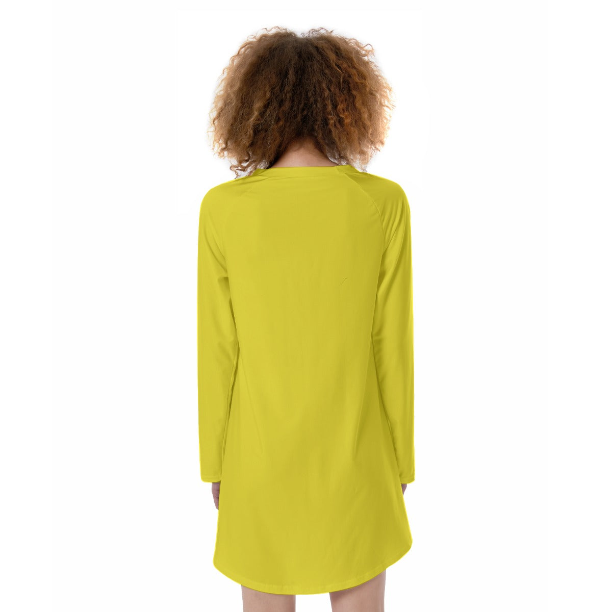 14 Couture Haute Women's Yellow Raglan Sleeve Dress