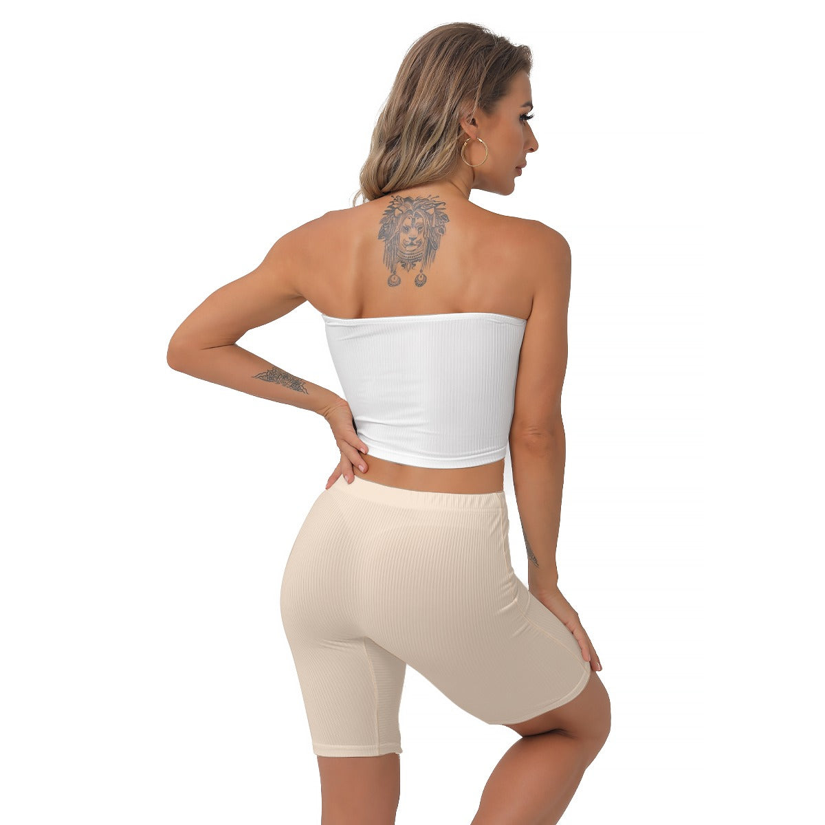 88 Couture Haute Women's Beige Leggings Shorts