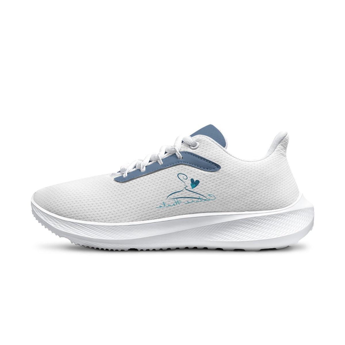 104 Couture Haute Women's White Blue Road Running Shoes