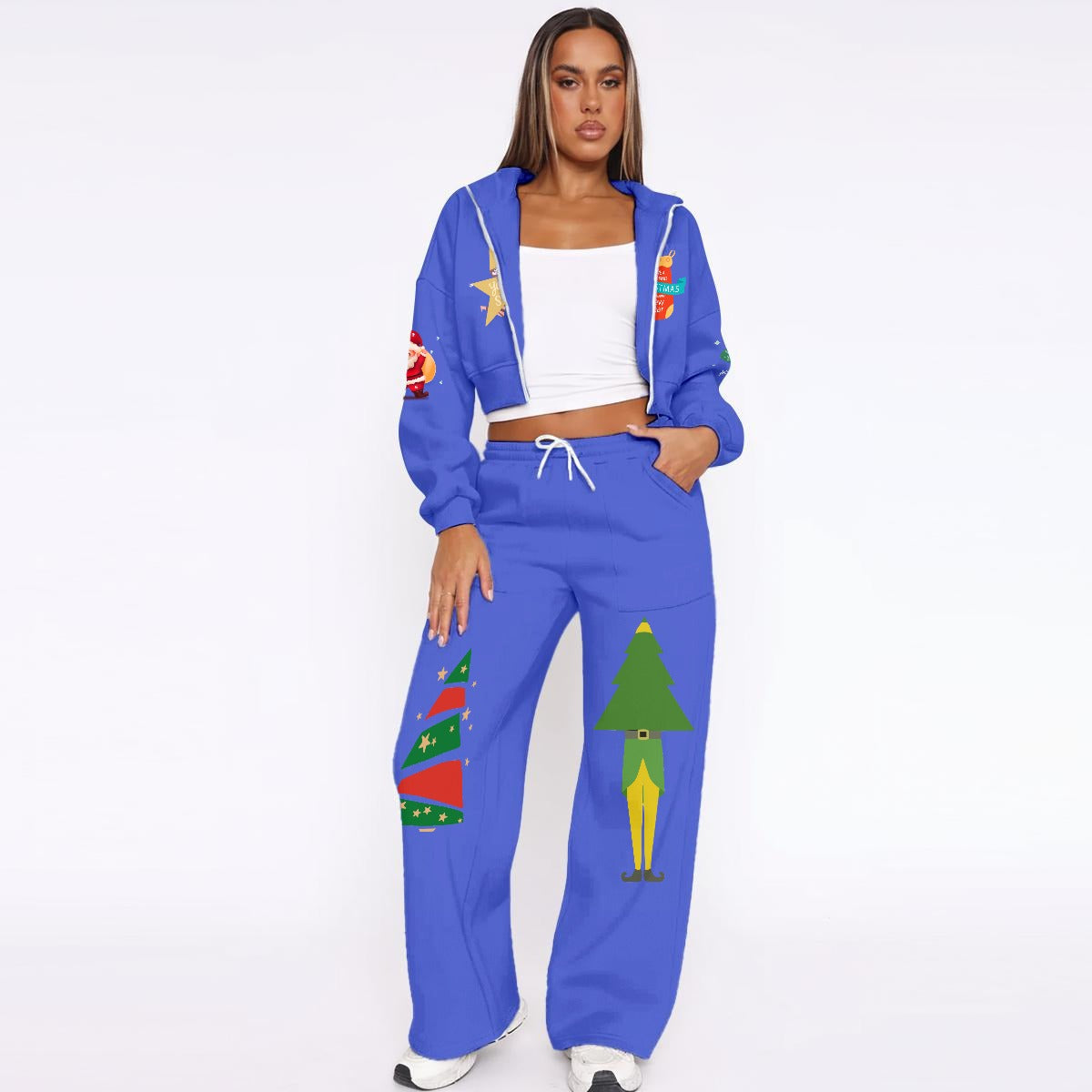 125 Couture Haute Women’s Christmas Tracksuit With Fleece|DTF in Many Colors